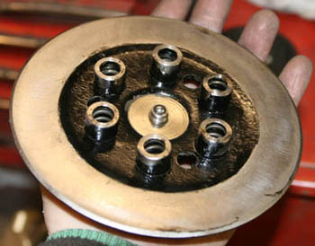 Outer clutch plate after linishing